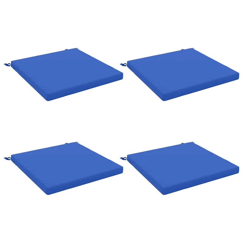 Seat Cushions SOEST 4 pcs 100% Polyester Royal Blue