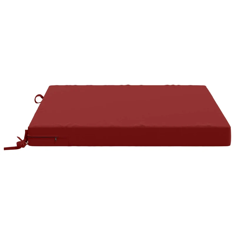 Seat Cushions SOEST 100% Polyester Wine Red 70 x 70 x 7 cm