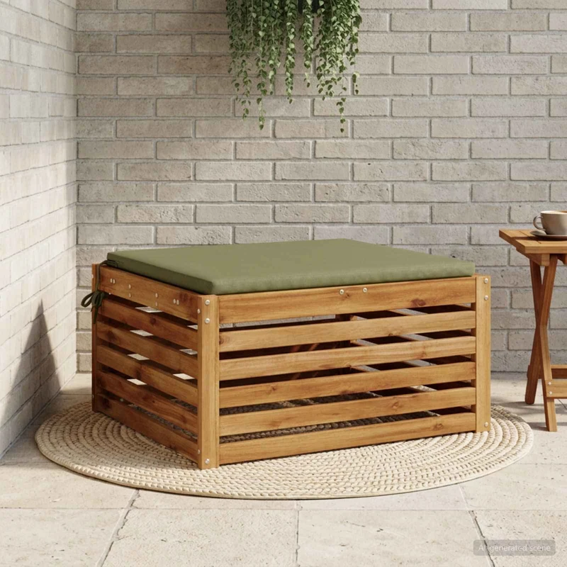 Seat Cushions SOEST 100% Polyester Olive Green 80 x 80 x 3 cm