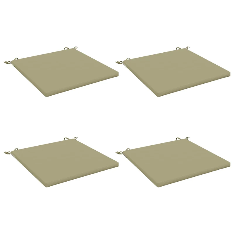 Seat Cushions SOEST 4 pcs 100% Polyester Light Green
