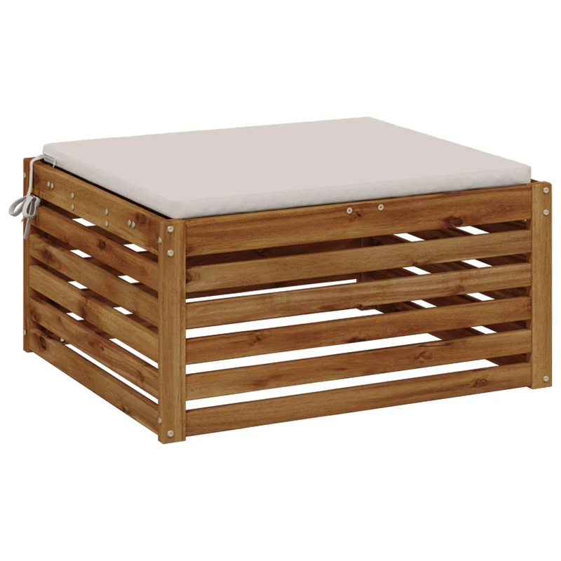 Seat Cushions SOEST 100% Polyester White 80 x 80 x 3 cm
