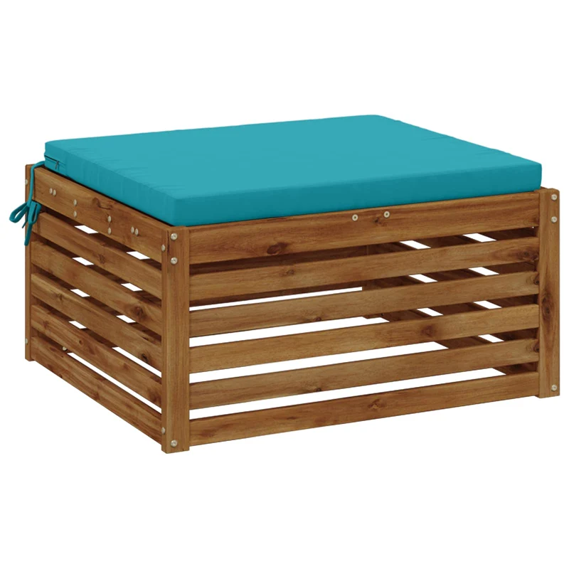 Seat Cushions SOEST 100% Polyester Turquoise 70 x 70 x 5 cm