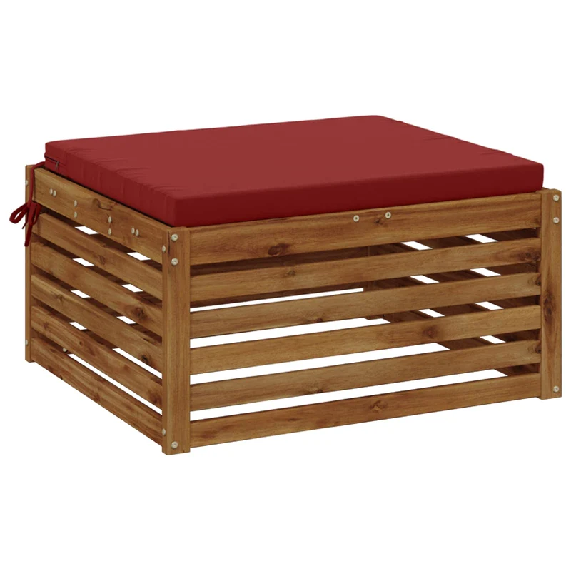 Seat Cushions SOEST 100% Polyester Wine Red 70 x 70 x 5 cm