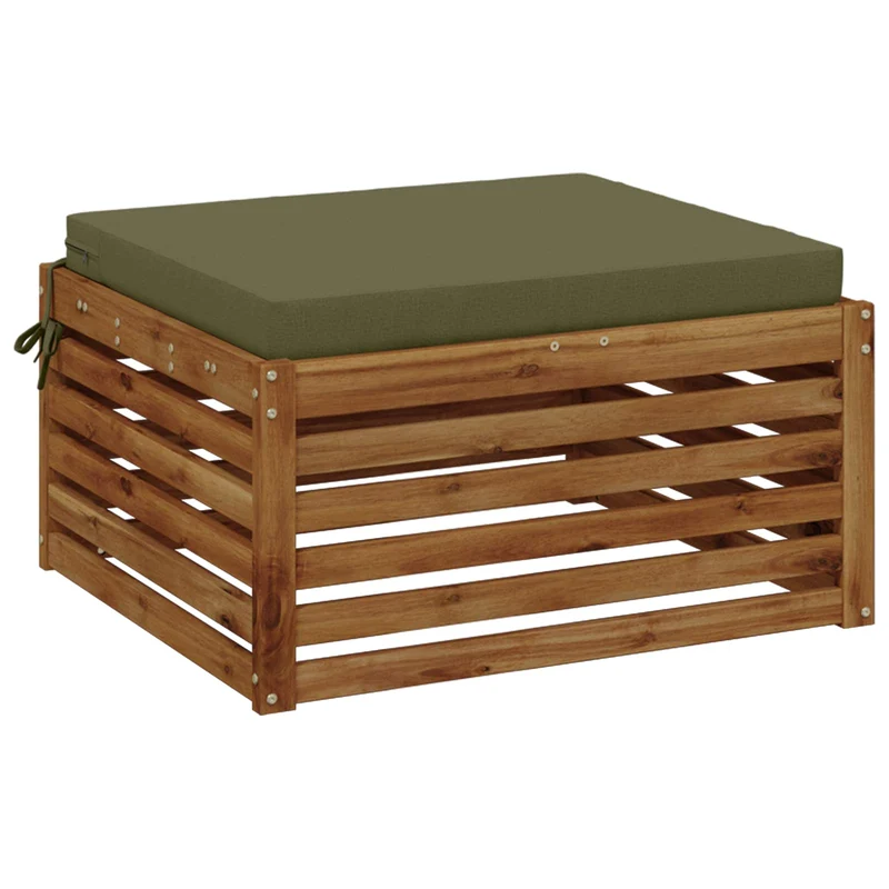 Seat Cushions SOEST 100% Polyester Olive Green 70 x 70 x 7 cm