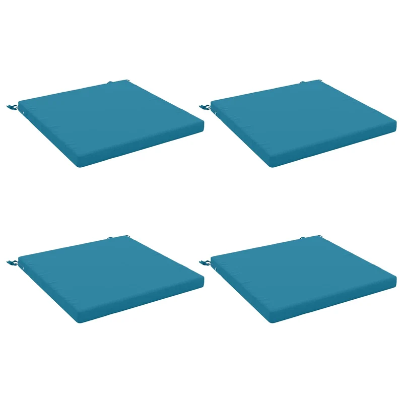 Seat Cushions SOEST 4 pcs 100% Polyester Light Blue