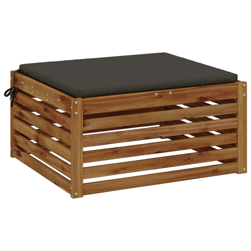 Seat Cushions SOEST 100% Polyester Anthracite 80 x 80 x 3 cm