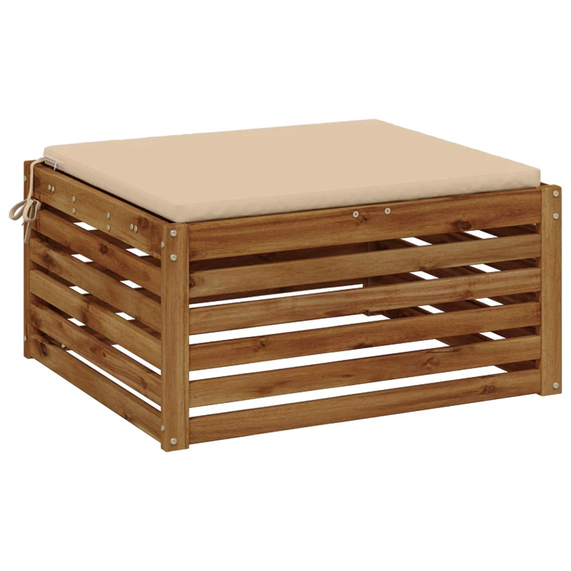 Seat Cushions SOEST 100% Polyester Cream 80 x 80 x 3 cm