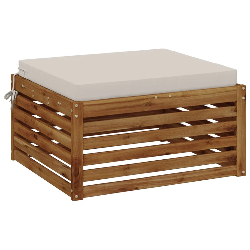 Seat Cushions SOEST 100% Polyester White 70 x 70 x 7 cm