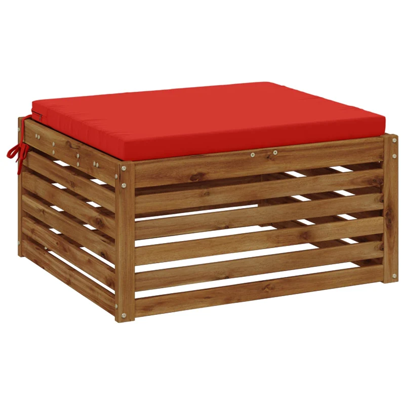 Seat Cushions SOEST 100% Polyester Red 60 x 60 x 5 cm