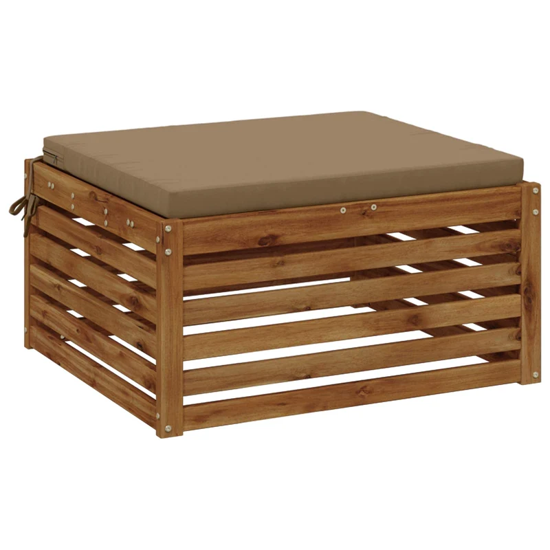 Seat Cushions SOEST 100% Polyester Taupe 60 x 60 x 5 cm