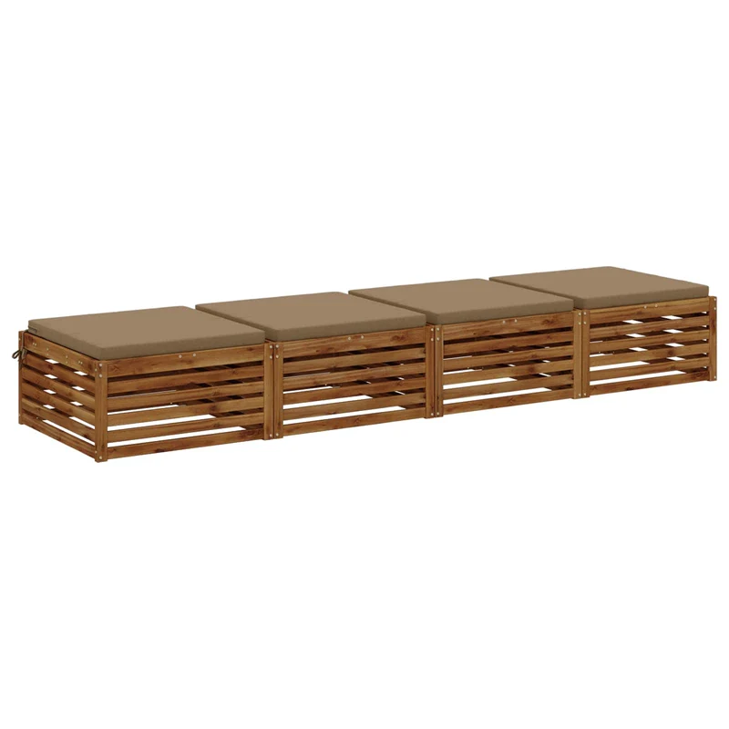 Seat Cushions SOEST 4 pcs 100% Polyester Taupe 60 x 60 x 5 cm