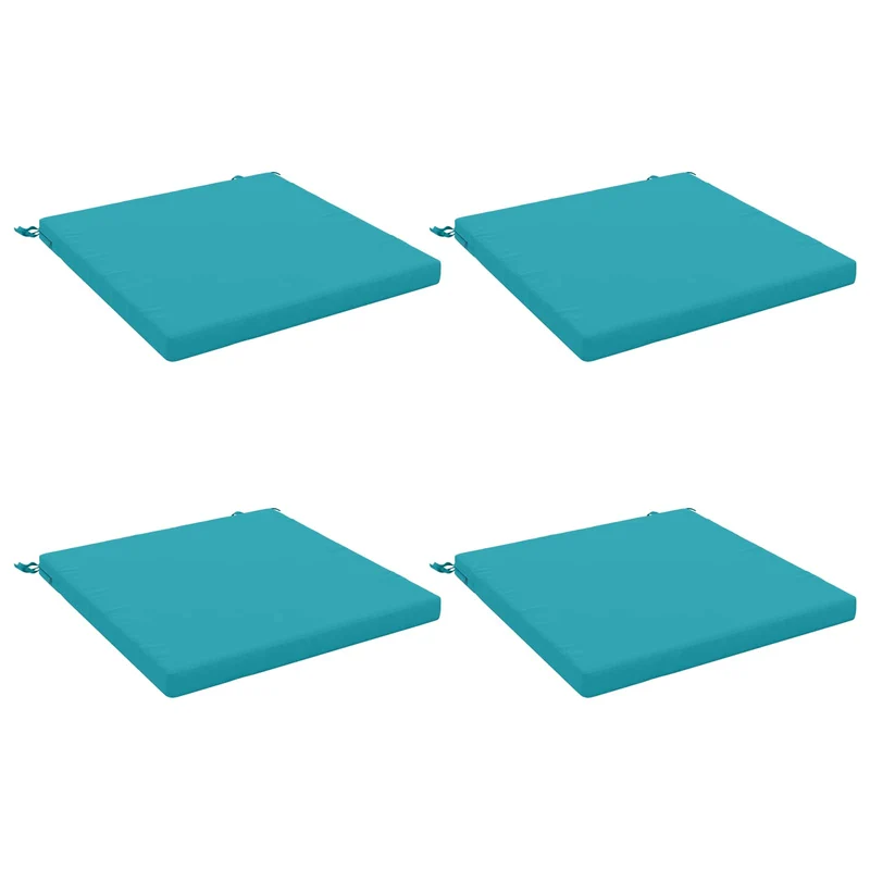 Seat Cushions SOEST 4 pcs 100% Polyester Turquoise
