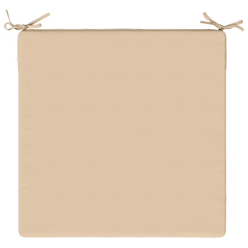 Seat Cushions SOEST 4 pcs 100% Polyester Cream 80 x 80 x 3 cm