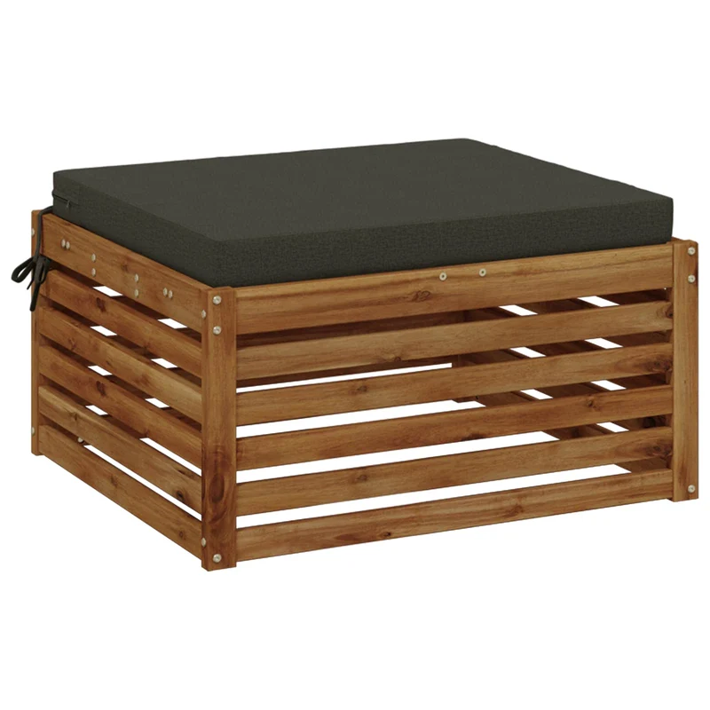 Seat Cushions SOEST 100% Polyester Anthracite 70 x 70 x 7 cm