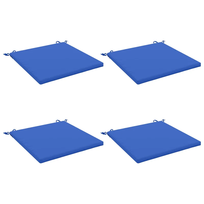 Seat Cushions SOEST 4 pcs 100% Polyester Royal Blue