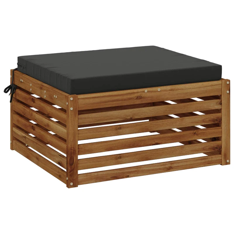 Seat Cushions SOEST 100% Polyester Anthracite 70 x 70 x 7 cm