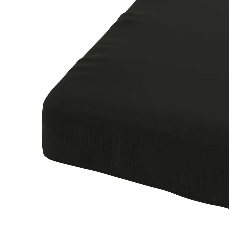 Seat Cushions SOEST 100% Polyester Black 70 x 70 x 7 cm
