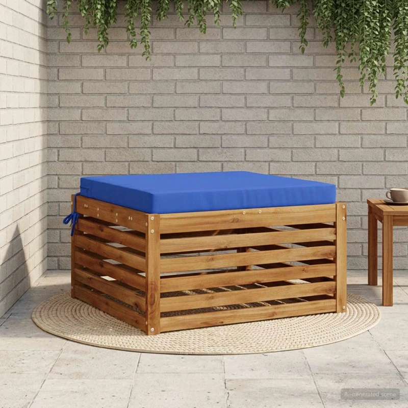 Seat Cushions SOEST 100% Polyester Royal Blue 70 x 70 x 7 cm