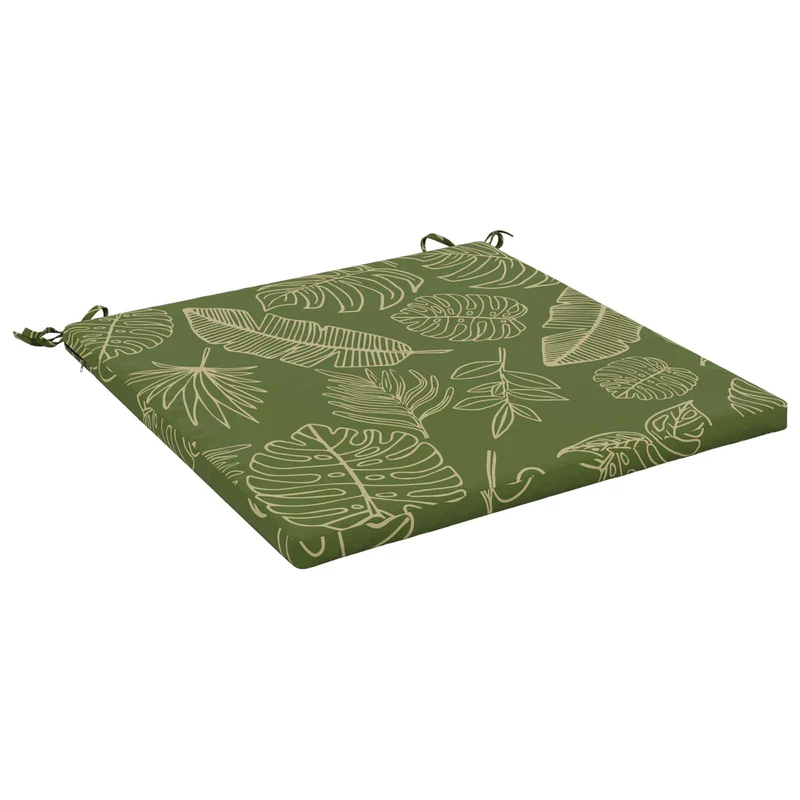 Seat Cushions SOEST 100% Polyester Leaf Design 80 x 80 x 3 cm