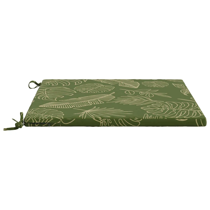 Seat Cushions SOEST 100% Polyester Leaf Design 80 x 80 x 3 cm