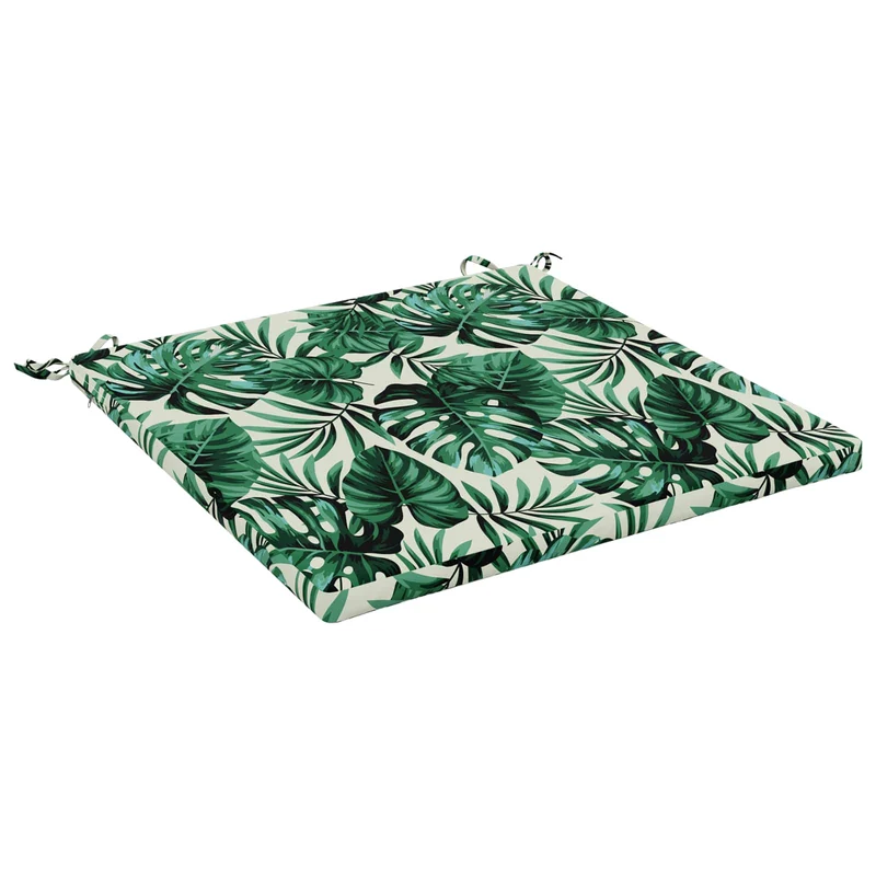 Seat Cushions SOEST 100% Polyester Leaf Pattern 80 x 80 x 3 cm
