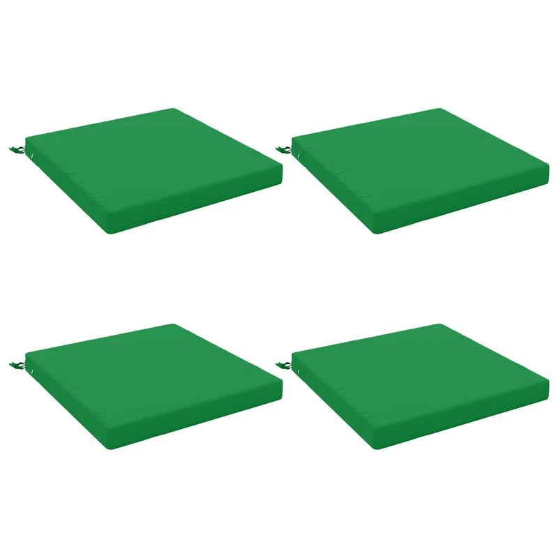 Seat Cushions SOEST 4 pcs 100% Polyester Green 70 x 70 x 7 cm