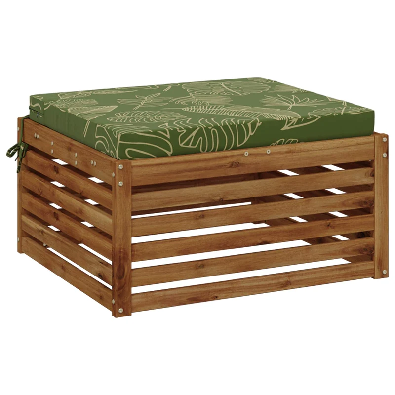 Seat Cushions SOEST 100% Polyester Leaf Design 70 x 70 x 7 cm