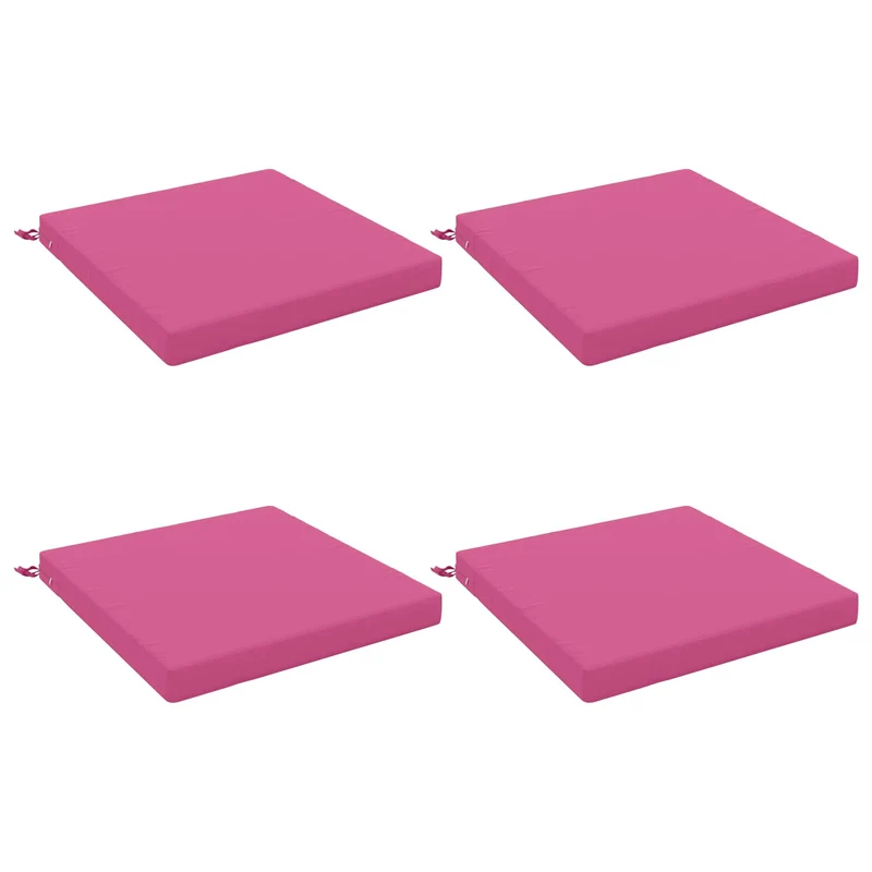 Seat Cushions SOEST 4 pcs 100% Polyester Pink 70 x 70 x 7 cm