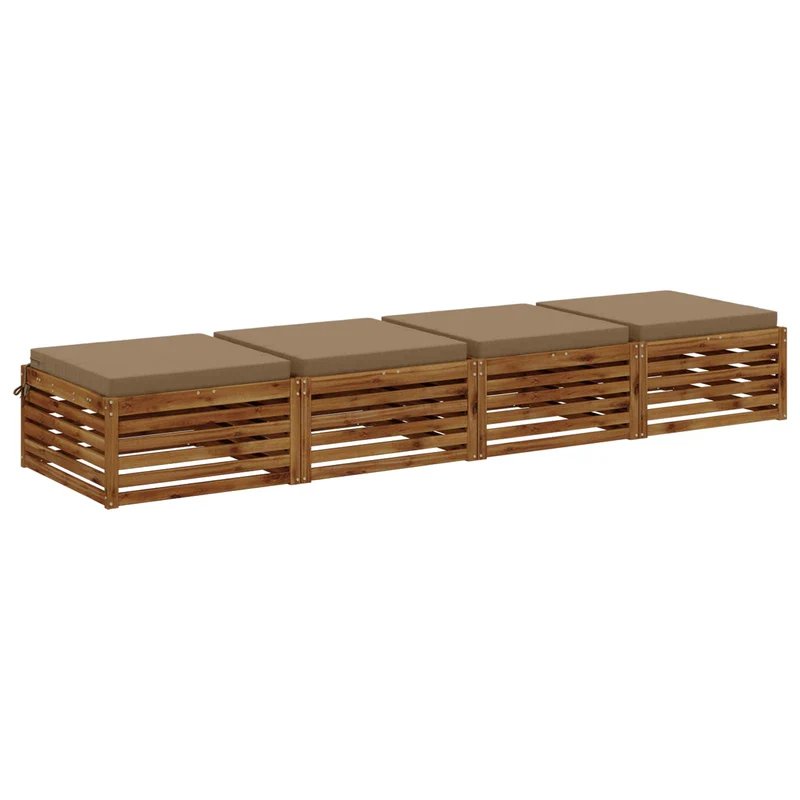 Seat Cushions SOEST 4 pcs 100% Polyester Taupe 70 x 70 x 7 cm