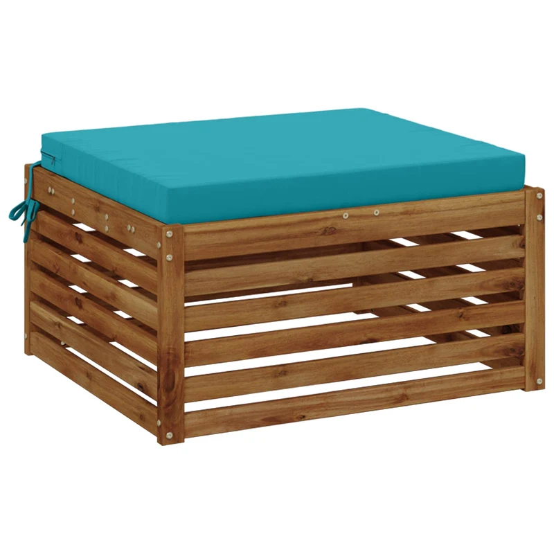 Seat Cushions SOEST 100% Polyester Turquoise 70 x 70 x 7 cm