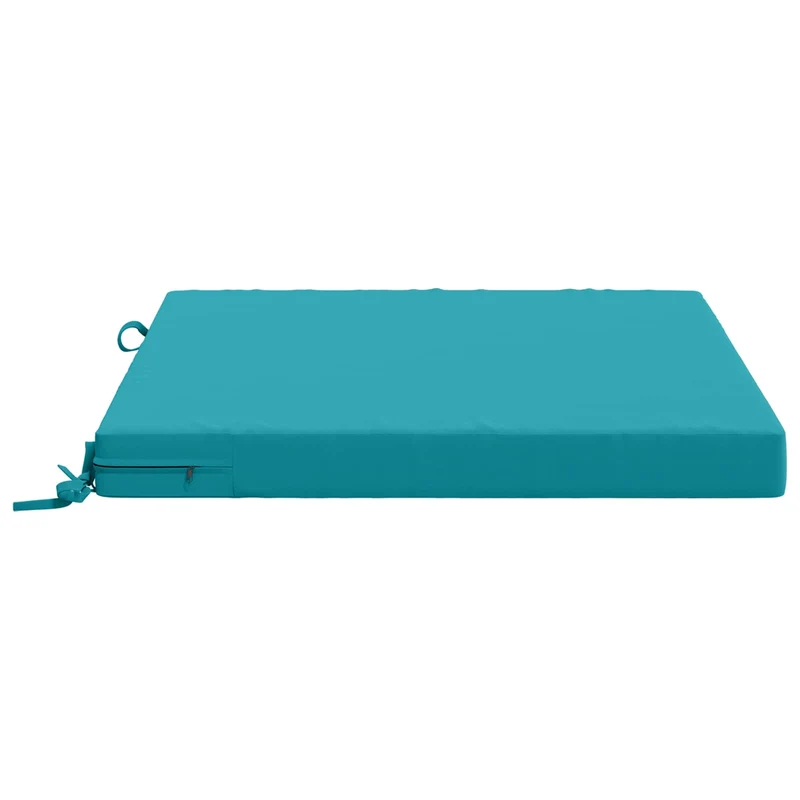 Seat Cushions SOEST 100% Polyester Turquoise 70 x 70 x 7 cm