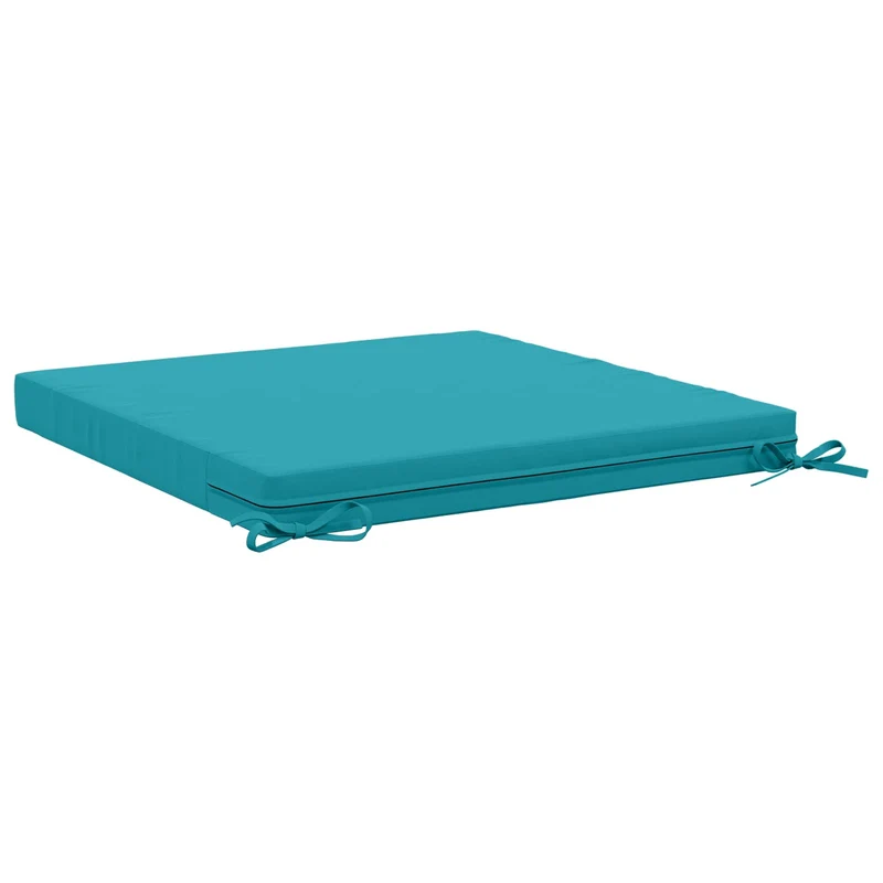 Seat Cushions SOEST 100% Polyester Turquoise 70 x 70 x 7 cm