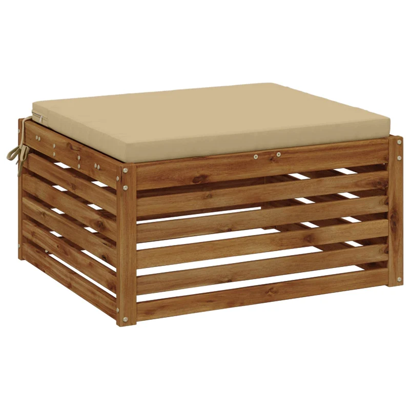 Seat Cushions SOEST 100% Polyester Beige 80 x 80 x 5 cm