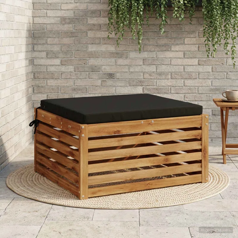Seat Cushions SOEST 100% Polyester Black 80 x 80 x 5 cm
