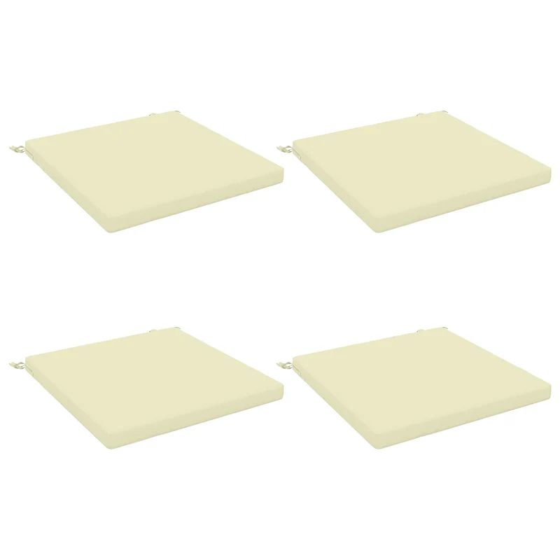 Seat Cushions SOEST 4 pcs 100% Polyester Cream 80 x 80 x 5 cm