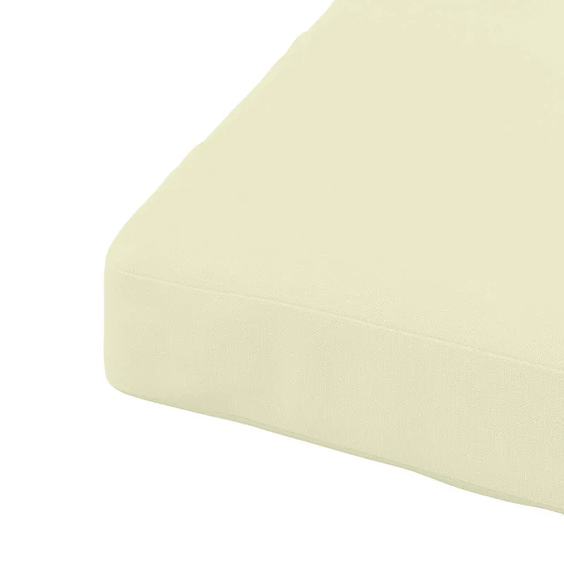 Seat Cushions SOEST 4 pcs 100% Polyester Cream 80 x 80 x 5 cm