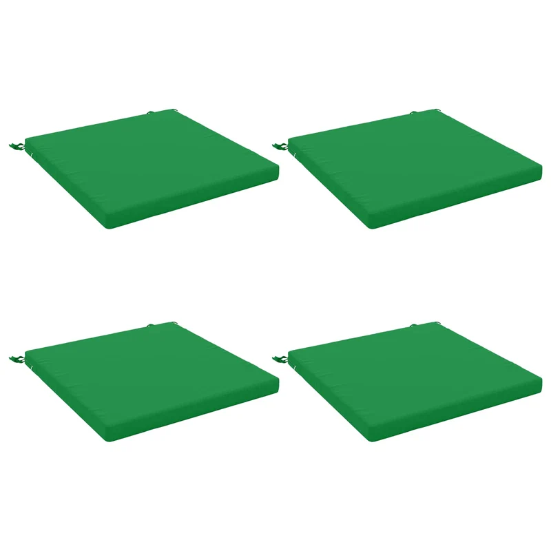 Seat Cushions SOEST 4 pcs 100% Polyester Green 80 x 80 x 5 cm