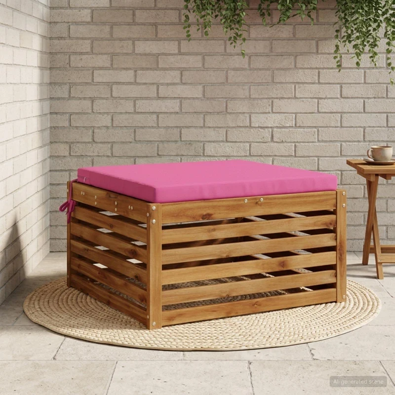 Seat Cushions SOEST 100% Polyester Pink 80 x 80 x 5 cm