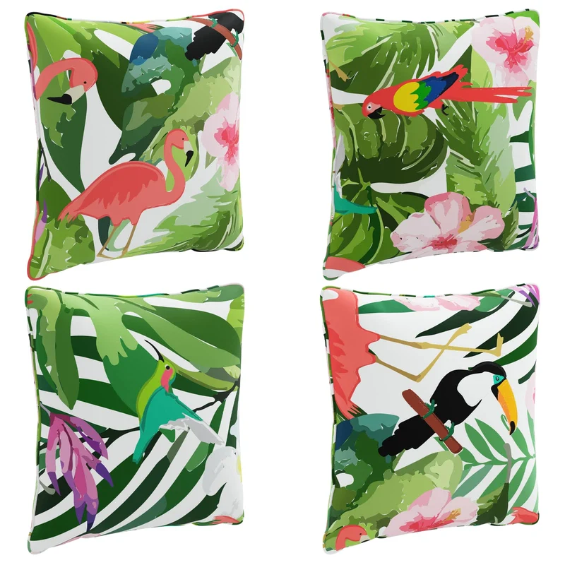 Back Cushion PUTTEN 4 pcs 100% Polyester Multicolour