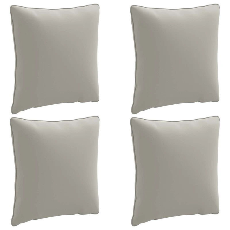 Back Cushion PUTTEN 4 pcs 100% Polyester Grey 40 x 40 x 15 cm