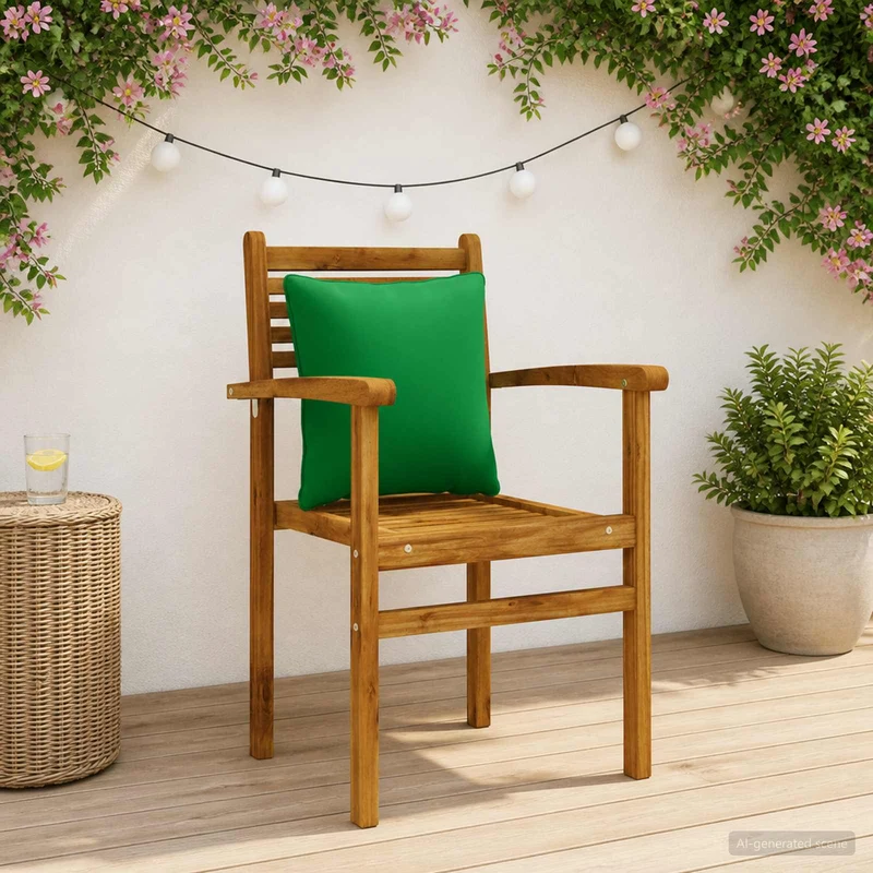 Back Cushion PUTTEN 4 pcs 100% Polyester Green 40 x 40 x 15 cm