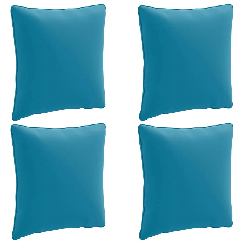 Back Cushion PUTTEN 4 pcs 100% Polyester Light Blue