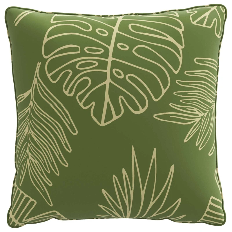 Back Cushion PUTTEN 4 pcs 100% Polyester Leaf Design
