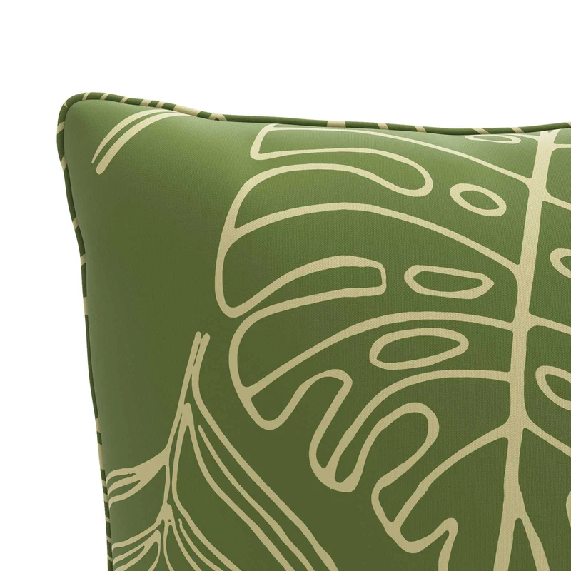 Back Cushion PUTTEN 4 pcs 100% Polyester Leaf Design