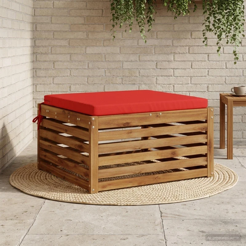 Seat Cushions SOEST 100% Polyester Red 80 x 80 x 5 cm
