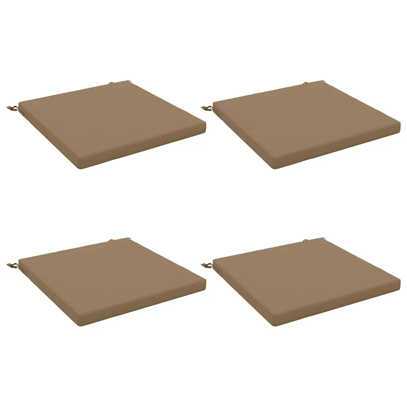 Seat Cushions SOEST 4 pcs 100% Polyester Taupe 80 x 80 x 5 cm