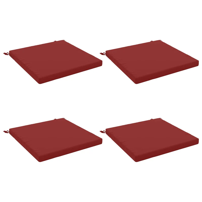 Seat Cushions SOEST 4 pcs 100% Polyester Wine Red
