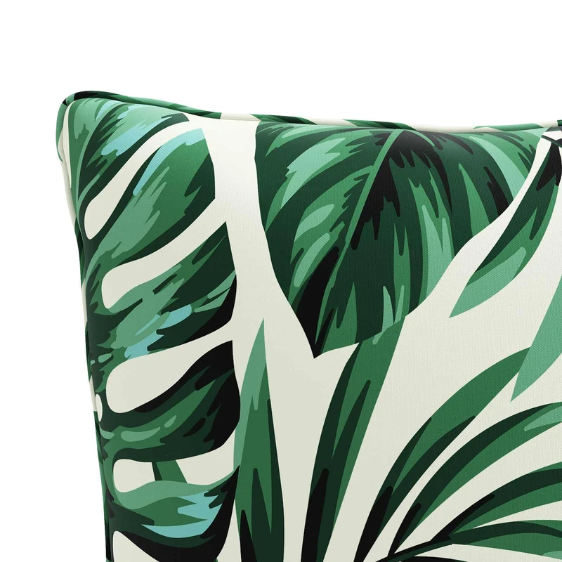 Back Cushion PUTTEN 4 pcs 100% Polyester Leaf Pattern