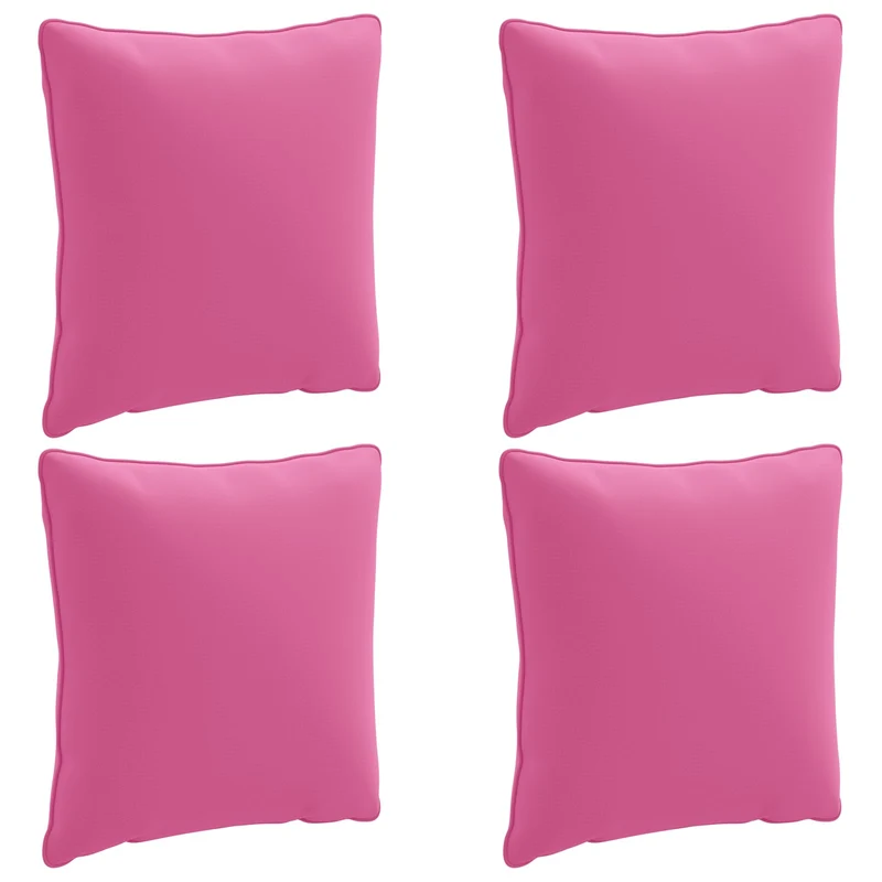 Back Cushion PUTTEN 4 pcs 100% Polyester Pink 40 x 40 x 15 cm