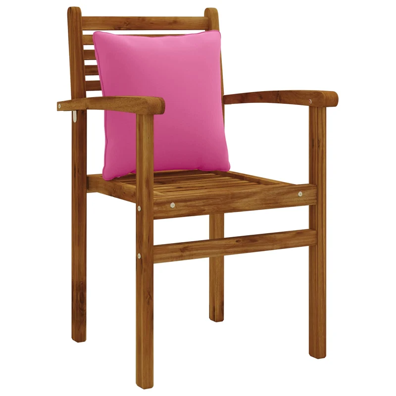 Back Cushion PUTTEN 4 pcs 100% Polyester Pink 40 x 40 x 15 cm
